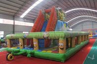 0.9mm PVC Large Inflatable Slide With Air Bouncer , Adults / Kids Blow Up Slide supplier