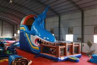 Water Resistant Massive Inflatable Dry Slide Shark Themed 12x4x6.5m supplier