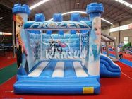 Frozen Theme Inflatable Bounce House With Slide Environmental Friendly supplier