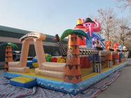 Commercial Grade Inflatable Fun City , Kids Pirate Ship Bounce House supplier
