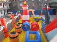 Commercial Grade Inflatable Fun City , Kids Pirate Ship Bounce House supplier