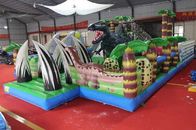 Dinosaur Themed Inflatable Fun City , Commercial Kids Inflatable Jumper supplier