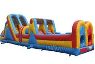 Dual Lane Inflatable Sports Games / Obstacle Course 15.2x3x4.9m supplier