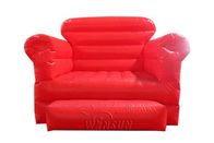 Red Sofa Inflatable Model Water Resistant PVC Tarpaulin Made supplier