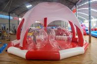 PVC Large Inflatable Swimming Pool , Huge Inflatable Circle Pool With Tent supplier