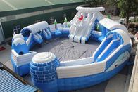 Huge Commercial Inflatable Water Park , Frozen Themed Aqua Park Equipment supplier