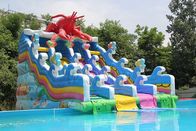 Lobster Inflatable Water Park Pool Slide For Adults / Children 9x6x8.2m supplier
