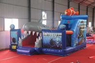 Submarine Shark Trampoline Commercial Grade Bounce House 6 X 6m Size supplier