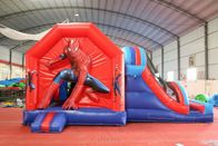 Spider Man Trampoline Inflatable Bounce House With Slide For Amusement Park supplier