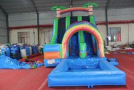 Simple Structure Dual Lane Water Slide With Pool For Amusement Park Ce Standard supplier