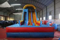 Customized Size Large Inflatable Slide Dry N Wet Slide With Pool For Amusement Parks supplier