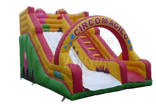 Adult / Children'S Inflatable Slides , Mini Jungle Big Blow Up Slide supplier
