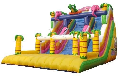 0.9mm PVC Material Large Inflatable Slide Jungle Theme For Adults / Children supplier