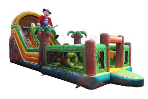 Pirate Inflatable Bounce House With Slide For Large Playgrounds / Leisure Center supplier