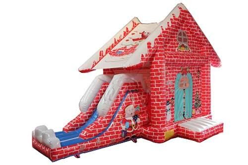 Themed Inflatable Bounce House With Slide For Christmas Eve Normal Structure supplier