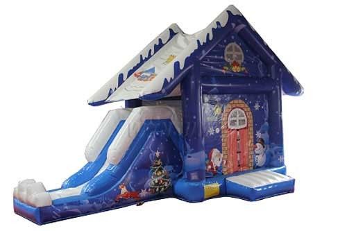 Christmas Eve Inflatable Bouncy Castle / Commercial Bounce House With N Slide WSC-238 supplier