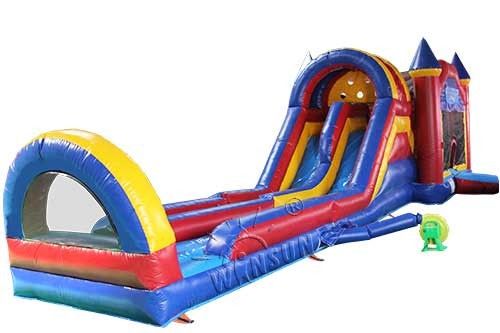 PVC Material Moonwalk Inflatables With Slip N Slide WSC-257 Customized Size supplier