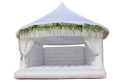 Wedding Themed Blow Up Bounce House Customized Size White Color EN14960 supplier
