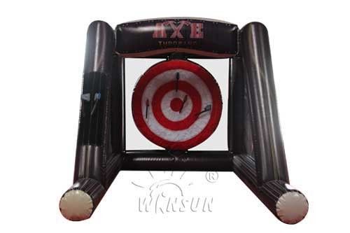 2019 Hot game outdoor inflatable Single Axe throwing game, Lumberjack throw sport games for sale supplier