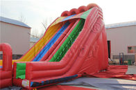 Triple Lane Kids / Adult Inflatable Slide Colorful With Efficient Air Blower supplier