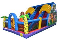 Jungle Theme Commercial Inflatable Water Slides Custom Size Acceptable supplier