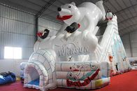 Polar Bear Themed Large Inflatable Slide CE Standard PVC Material Made supplier