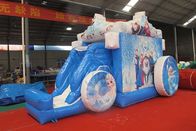 Durable Inflatable Slide And Bounce House , Frozen Carriage Bounce House Combo supplier