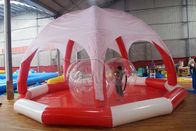 PVC Large Inflatable Swimming Pool , Huge Inflatable Circle Pool With Tent supplier