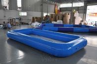 Rectangular Large Inflatable Swimming Pool , 0.9mm PVC Airtight Inflatable Pool supplier