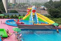 0.9mm PVC Kids Inflatable Water Amusement Park Dragon And Shark Style supplier