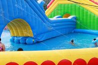0.9mm PVC Kids Inflatable Water Amusement Park Dragon And Shark Style supplier