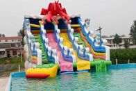 Lobster Inflatable Water Park Pool Slide For Adults / Children 9x6x8.2m supplier