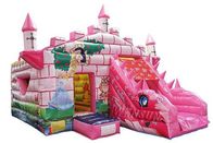 Pink Princess Trampoline with Slide WSC-256 Customized Size supplier