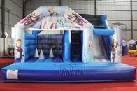 Wsc-281 Inflatable Bouncy Castle Double Line Sewed With Slide Ce Standard supplier
