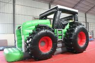 Green Color Adult Bounce House Inflatable Tractor Bouncer Double Line Sewed supplier