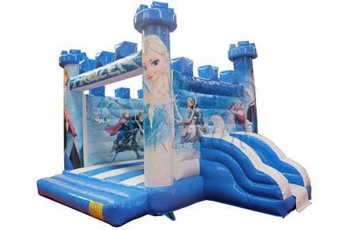 Frozen Theme Inflatable Bounce House With Slide Environmental Friendly supplier
