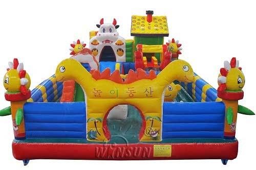 Animal Inflatable Fun City 10x6m For Amusement Park / Leisure Center supplier