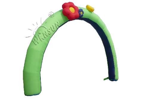0.9mm PVC Inflatable Advertising Arch / Rainbow Arch With Beautiful Flowers supplier