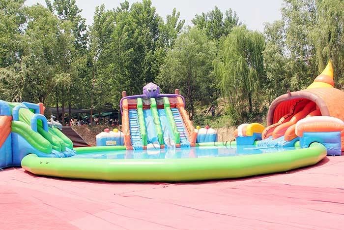 Octopus Commercial Inflatable Water Park Customized Size Acceptable supplier