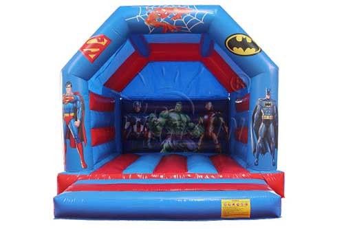 Inflatable Superhero Bouncy Castle / Kids Jump House WSC-234 Plastic Material supplier