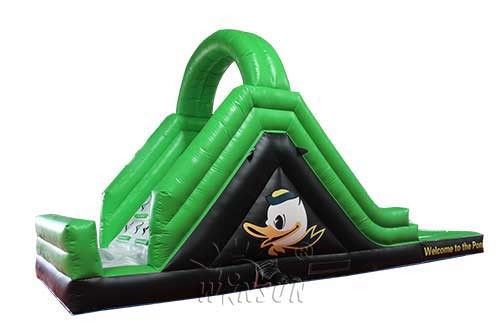 Green Color Large Inflatable Slide With Pool WSS-247 PVC Material CE Standard supplier